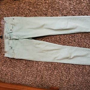Aeropostale Pastel Teal Colored Skinny Jeans Women's Size 1